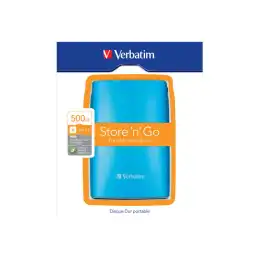 Verbatim Store 'n' Go Portable - Disque dur - 500 Go - externe (portable) - USB 2.0 - 5400 tours - min - bleu... (53011)_5
