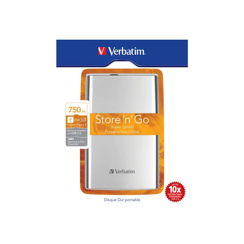 Verbatim Store 'n' Go Portable - Disque dur - 750 Go - externe (portable) - 2.5" - USB 3.0 - 5400 tours - min (53022)_1