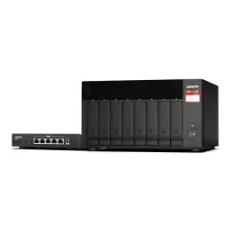 Serveur NAS - 8 Baies - SATA 6Gb - s - RAID RAID 0, 1, 5, 6, 10, 50, JBOD, 60 - RAM 8 Go - 2.5 Gi... (TS-873A-SW5T)_1