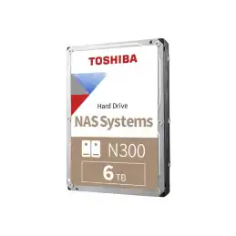 Toshiba N300 NAS - Disque dur - 6 To - interne - 3.5" - SATA 6Gb - s - 7200 tours - min - mémoire tamp... (HDWG460UZSVA)_1