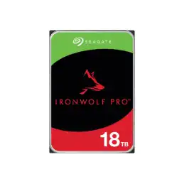 Seagate IronWolf Pro - Disque dur - 18 To - interne - 3.5" - SATA 6Gb - s - 7200 tours - min - mémoire... (ST18000NT001)_1