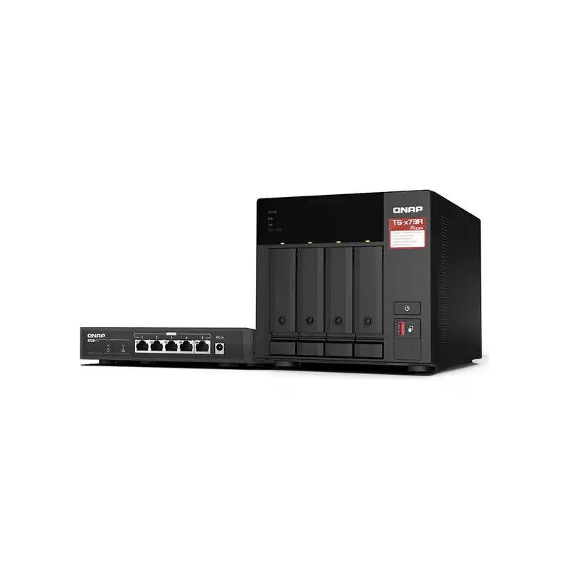 Serveur NAS - 4 Baies - SATA 6Gb - s - RAID RAID 0, 1, 5, 6, 10, JBOD - RAM 8 Go - 2.5 Gigabit Et... (TS-473A-SW5T)_1