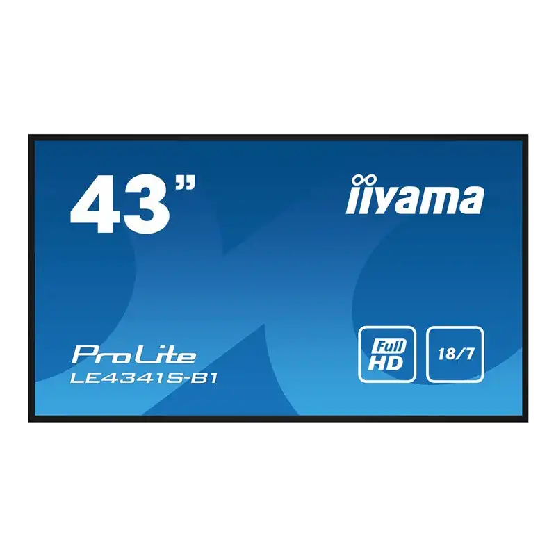 iiyama ProLite - Écran LCD - 43" (42.5" visualisable) - 1920 x 1080 Full HD (1080p) - IPS - 350 cd - m² ... (LE4341S-B1)_1