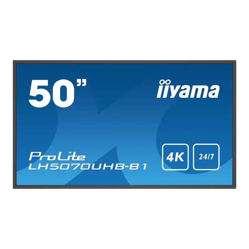 iiyama ProLite - Classe de diagonale 50" (49.5" visualisable) écran plat LCD - signalisation numérique... (LH5070UHB-B1)_1