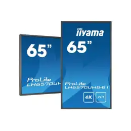 iiyama ProLite - Classe de diagonale 65" (64.5" visualisable) écran LCD rétro-éclairé par LED - signal... (LH6570UHB-B1)_7