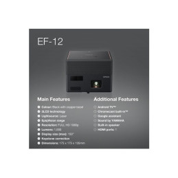 Projecteur 3LCD - portable - 1000 lumens (blanc) - 1000 lumens (couleur) - Full HD (1920 x 1080) - ... (V11HA14040)_1