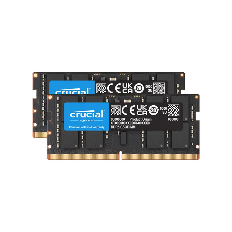 DDR5 - kit - 64 Go: 2 x 32 Go - SO DIMM 262 broches - 3200 MHz - PC5-51200 - CL52 - 1.1 V - ho... (CT2K32G64C52CS5)_1