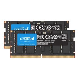 DDR5 - kit - 48 Go: 2 x 24 Go - SO DIMM 262 broches - 3200 MHz - PC5-51200 - CL52 - 1.1 V - ho... (CT2K24G64C52CS5)_1