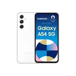 Samsung Galaxy A54 5G - 5G smartphone - double SIM - RAM 8 Go - Mémoire interne 128 Go - microSD slo... (SM-A546BZWCEUB)_1