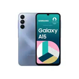 Samsung Galaxy A15 - 4G smartphone - double SIM - RAM 4 Go - Mémoire interne 128 Go - microSD slot -... (SM-A155FZBDEUB)_1
