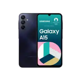 Samsung Galaxy A15 - 4G smartphone - double SIM - RAM 4 Go - Mémoire interne 128 Go - microSD slot -... (SM-A155FZKDEUB)_1