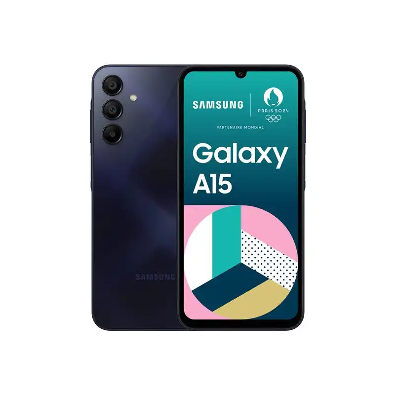 Samsung Galaxy A15 - 4G smartphone - double SIM - RAM 4 Go - Mémoire interne 128 Go - microSD slot -... (SM-A155FZKDEUB)_1