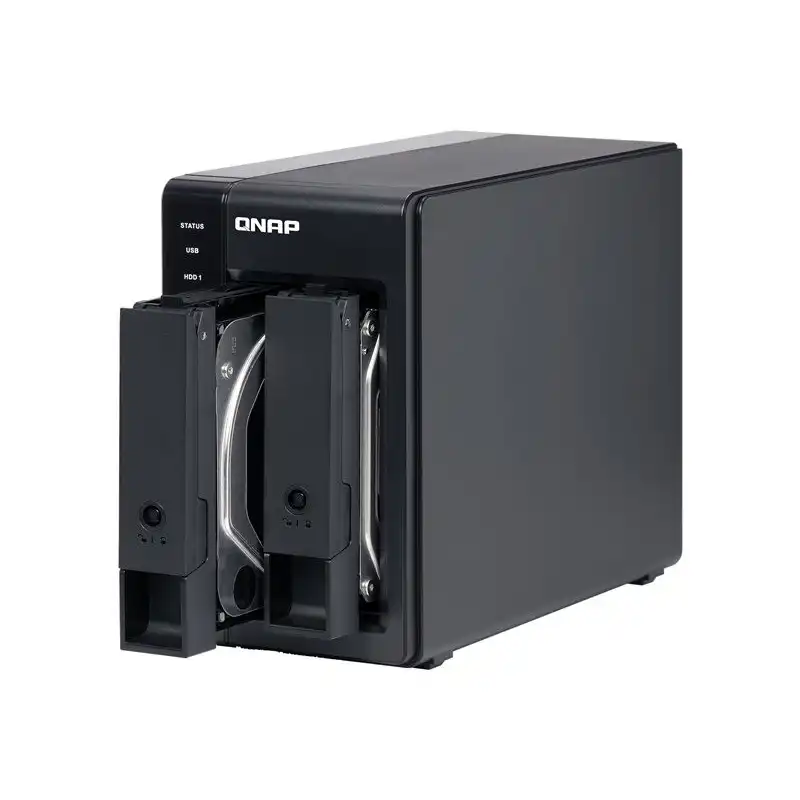 QNAP - Baie de disques - 2 Baies (SATA-600) - USB 3.1 Gen 2 (externe) (TR-002)_1