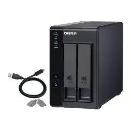 QNAP - Baie de disques - 2 Baies (SATA-600) - USB 3.1 Gen 2 (externe) (TR-002)_2