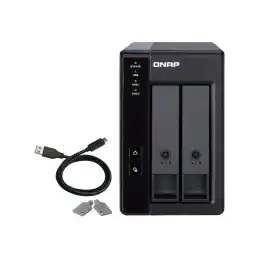 QNAP - Baie de disques - 2 Baies (SATA-600) - USB 3.1 Gen 2 (externe) (TR-002)_4