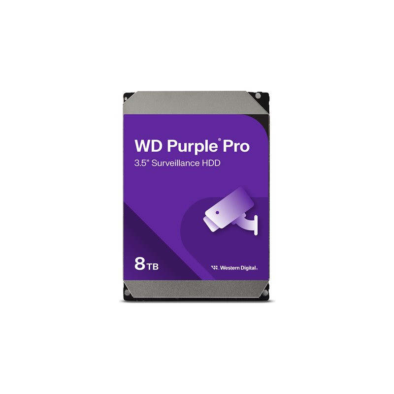 Disque dur - 8 To - surveillance, vidéo intelligente - interne - 3.5" - SATA 6Gb - s - 7200 tours -... (WD8002PURP)_1
