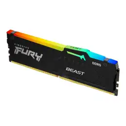 Kingston FURY Beast RGB - DDR5 - module - 8 Go - DIMM 288 broches - 6000 MHz - PC5-48000 - CL30 - 1.4... (KF560C30BBA-8)_1