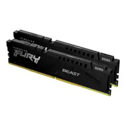 Kingston FURY Beast - DDR5 - kit - 32 Go: 2 x 16 Go - DIMM 288 broches - 6000 MHz - PC5-48000 - CL... (KF560C30BBEK2-32)_1