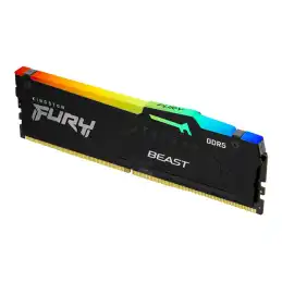 Kingston FURY Beast RGB - DDR5 - module - 16 Go - DIMM 288 broches - 6000 MHz - PC5-48000 - CL30 - 1... (KF560C30BBA-16)_1