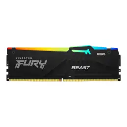 Kingston FURY Beast RGB - DDR5 - module - 32 Go - DIMM 288 broches - 6400 MHz - PC5-51200 - CL32 - 1... (KF564C32BBA-32)_1