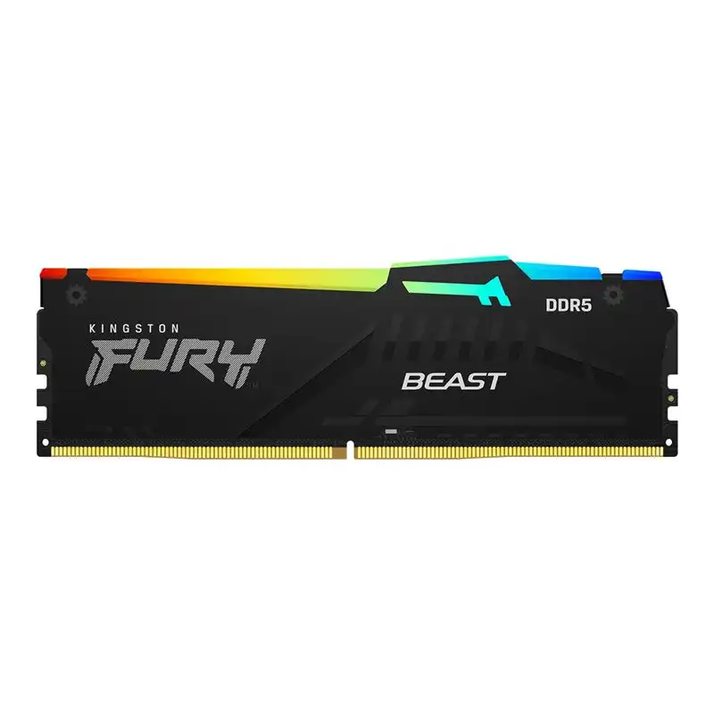 Kingston FURY Beast RGB - DDR5 - module - 32 Go - DIMM 288 broches - 6400 MHz - PC5-51200 - CL32 - 1... (KF564C32BBA-32)_1