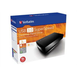 Disque dur - 3 To - externe (de bureau) - USB 3.0 - Noir acier (47662)_1