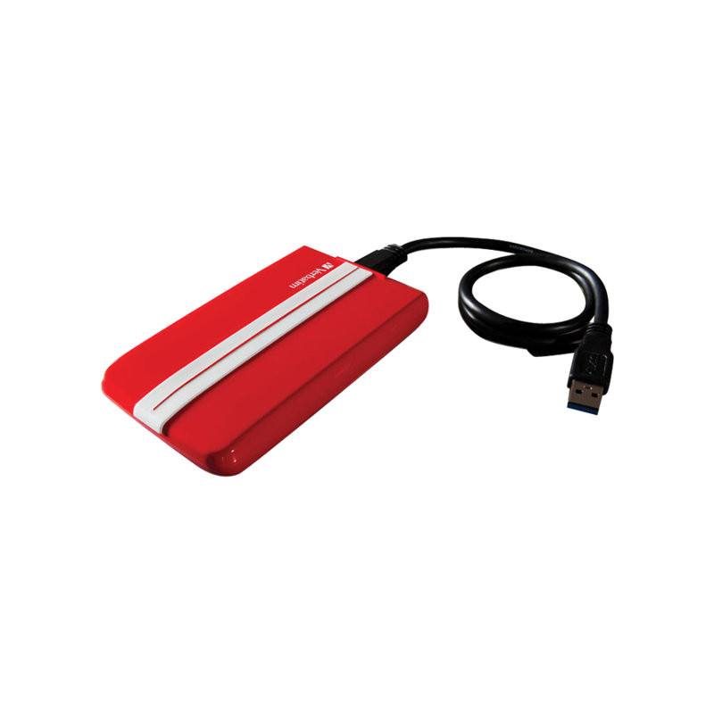 Disque dur - 1 To - externe (portable) - 2.5" - USB 3.0 - rouge avec rayures blanches (53082)_1