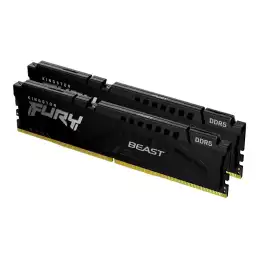 Kingston FURY Beast - DDR5 - kit - 64 Go: 2 x 32 Go - DIMM 288 broches - 6400 MHz - PC5-51200 - CL3... (KF564C32BBK2-64)_1