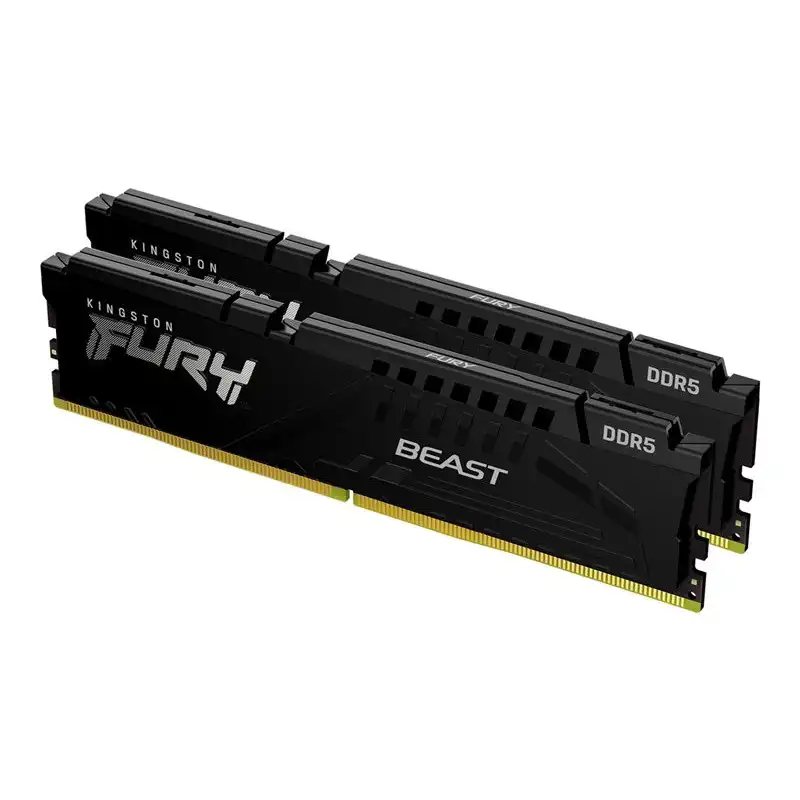 Kingston FURY Beast - DDR5 - kit - 64 Go: 2 x 32 Go - DIMM 288 broches - 6400 MHz - PC5-51200 - CL3... (KF564C32BBK2-64)_1