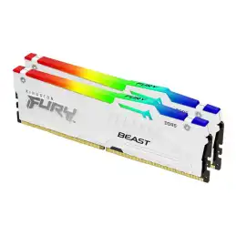 Kingston FURY Beast RGB - DDR5 - kit - 64 Go: 2 x 32 Go - DIMM 288 broches - 6000 MHz - PC5-48000... (KF560C30BWEAK2-64)_1
