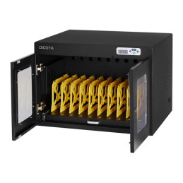 Meuble de rangement - pour 10 ordinateurs portables - tablettes - verrouillable - acier, plastique - no... (D31897)_2