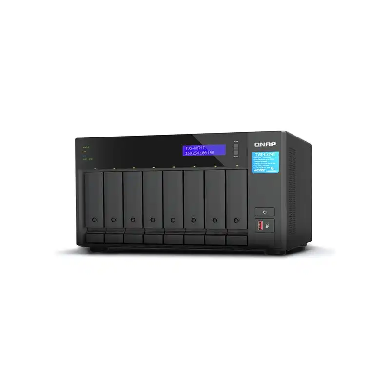Serveur NAS - 8 Baies - SATA 6Gb - s - RAID JBOD, 0, 1, 5, 6, 10, 50, 60 - RAM 64 Go - 2.5 Gi... (TVS-H874T-I9-64G)_1