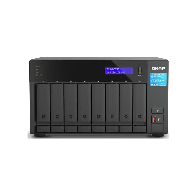 Serveur NAS - 8 Baies - SATA 6Gb - s - RAID JBOD, 0, 1, 5, 6, 10, 50, 60 - RAM 32 Go - 2.5 Gi... (TVS-H874T-I7-32G)_1