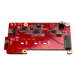 Adaptateur USB vers mini SATA - Contrôleur de stockage - M.2 Card - USB 2.0 - rouge (PIB2M21)_4