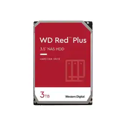 WD Red Plus - Disque dur - 3 To - interne - 3.5" - SATA 6Gb - s - 5400 tours - min - mémoire tampon : 128 Mo (WD30EFZX)_1