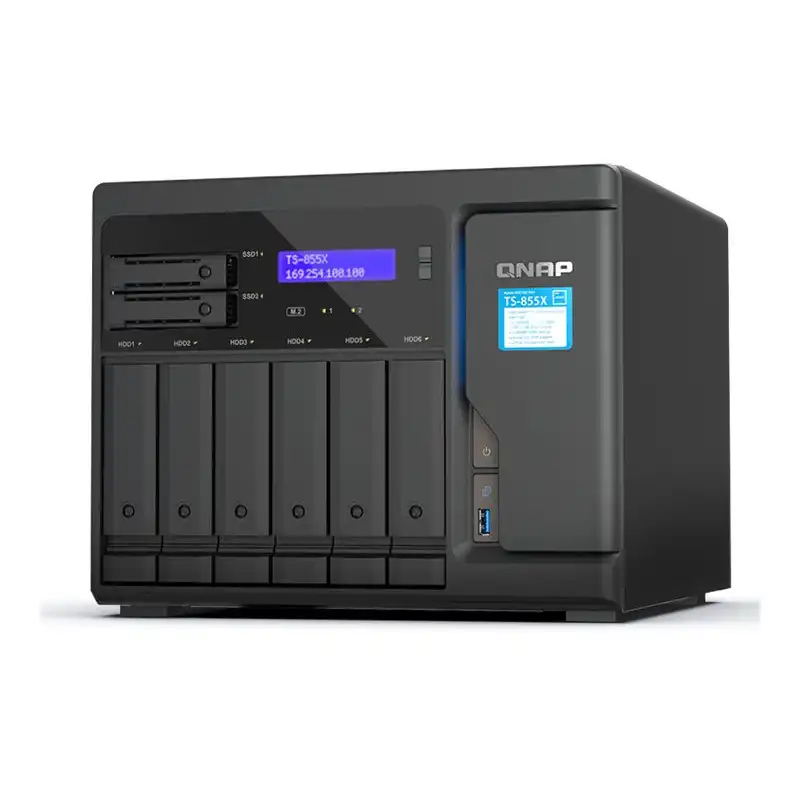 QNAP TS-855X - Serveur NAS - 8 Baies - SATA 6Gb - s - RAID RAID 0, 1, 5, 6, 10, 50, JBOD, 60 - RAM ... (TS-855X-8G)_1