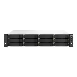 QNAP TS-1264U-RP - Serveur NAS - 12 Baies - rack-montable - SATA 6Gb - s - RAID RAID 0, 1, 5, 6... (TS-1264U-RP-8G)_1