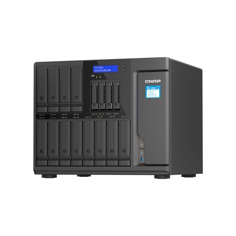 Serveur NAS - 16 Baies - SATA 6Gb - s - RAID JBOD, 0, 1, 5, 6, 10, 50, 60 - RAM 8 Go - 2.5 Gigabit ... (TS-1655-8G)_1