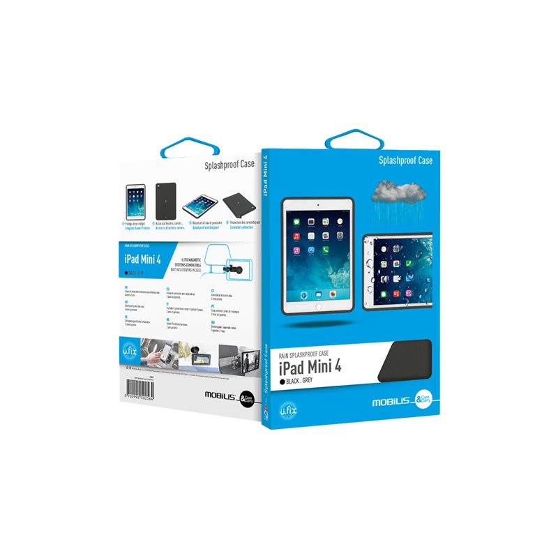 Boîtier de protection pour tablette - polycarbonate, polyuréthanne thermoplastique (TPU) - gris, noir (032007)_1