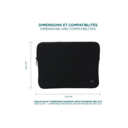 Housse d'ordinateur portable - mousse à mémoire de forme - 12.5" - 14" - gris, noir (049016)_2