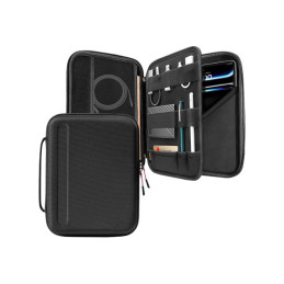 Sacoche de transport rigide antichocs pour Pc portable ou tablette jusque 13" - 2 compartiments de r... (DY-HC5275)_1