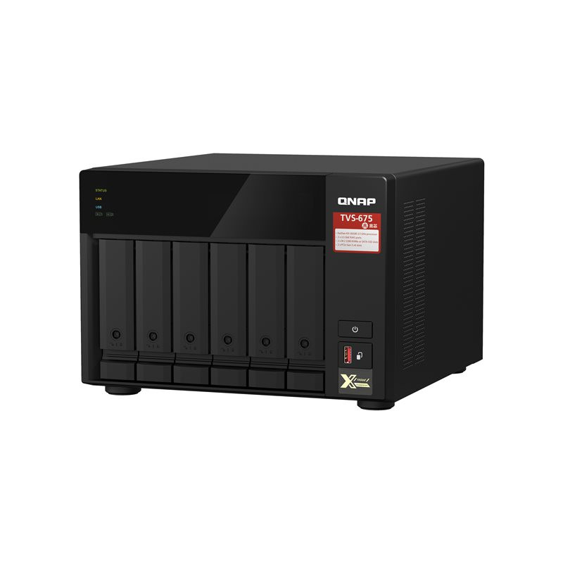 Serveur NAS - 6 Baies - SATA 6Gb - s - RAID 5, 6, 10 - RAM 8 Go - Gigabit Ethernet - 2.5 Gigabit Et... (TVS-675-8G)_1