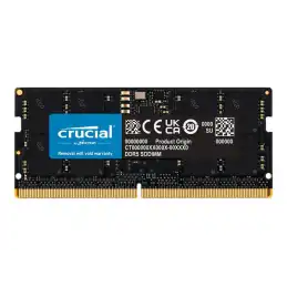 Crucial - DDR5 - module - 16 Go - SO DIMM 262 broches - 5600 MHz - PC5-44800 - CL46 - 1.1 V - non ECC (CT16G56C46S5)_1