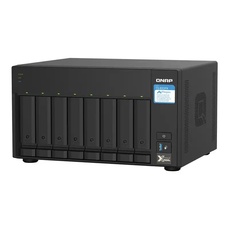 QNAP - Serveur NAS - 8 Baies - SATA 6Gb - s - RAID RAID 0, 1, 5, 6, 10, 50, JBOD, 60 - RAM 4 Go - ... (TS-832PX-4G)_1