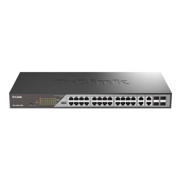 Commutateur - Géré - 24 x 10 - 100 - 1000 (PoE) + 4 x combiné 1000Base-T - Montable sur rack -... (DSS-200G-28MP/E)_1