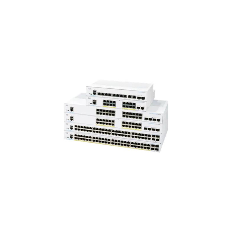 Commutateur - C3 - Géré - 48 x 10 - 100 - 1000 (PoE+) + 4 x Gigabit SFP - Montable sur rack... (CBS350-48P-4GUK-RF)_1