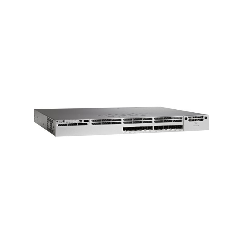 Commutateur - C3 - Géré - 12 x 1 Gigabit - 10 Gigabit SFP+ - de bureau, Montable sur rack -... (WS-C3850-12XS-E-RF)_1