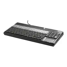 HP POS Keyboard with Magnetic Stripe Reader - Clavier - USB - Français - carbonite - pour Engage Fl... (FK218AAABF)_1