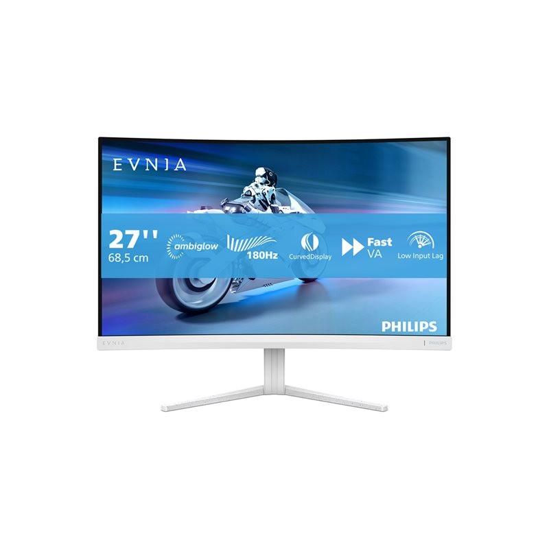 Écran LED - jeux - incurvé - 27" - 1920 x 1080 Full HD (1080p) @ 180 Hz - Fast VA - 3000:1 - HDR... (27M2C5201L/00)_1