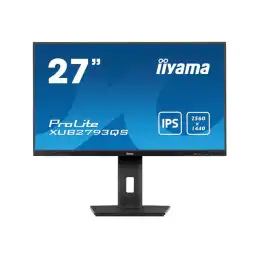 iiyama ProLite - Écran LED - 27" - 2560 x 1440 QHD @ 100 Hz - IPS - 300 cd - m² - 1300:1 - 1 ms -... (XUB2793QS-B7)_1